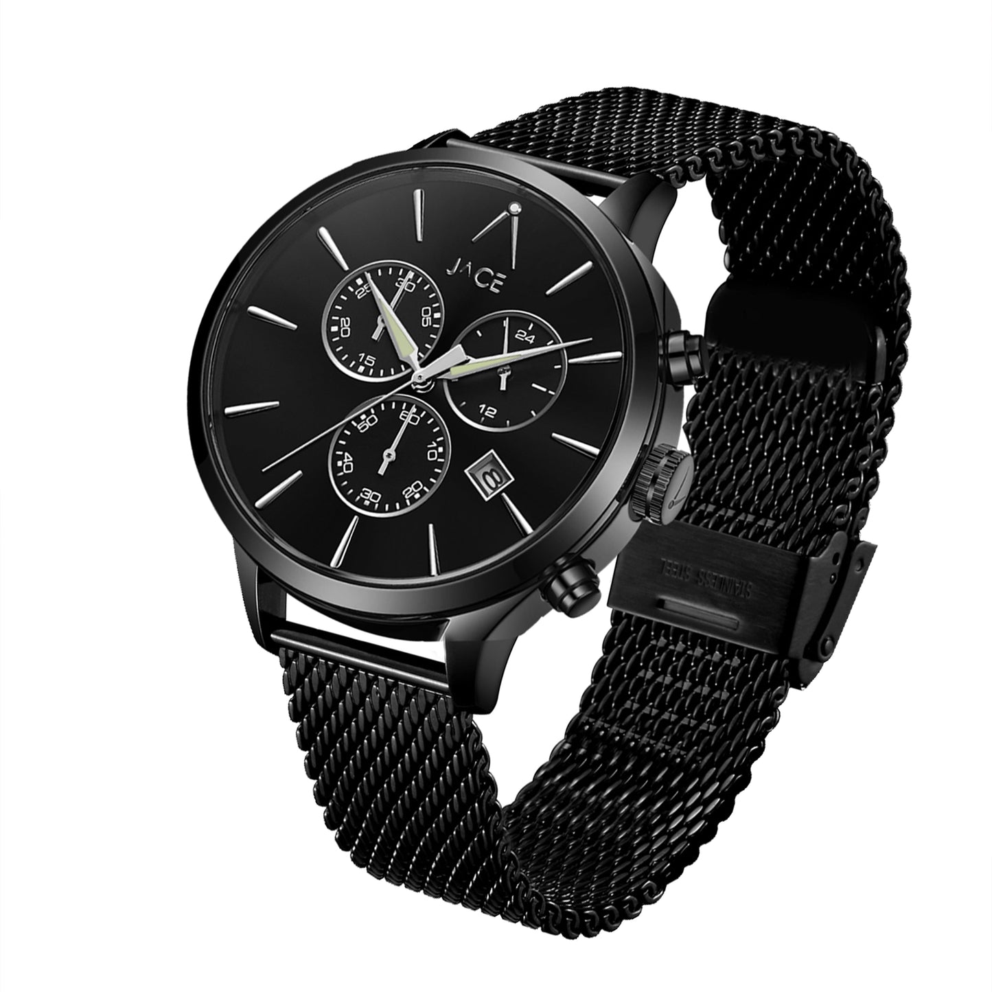 "LOS ANGELES" MEN`S MESH BAND CHRONOGRAPH WATCH