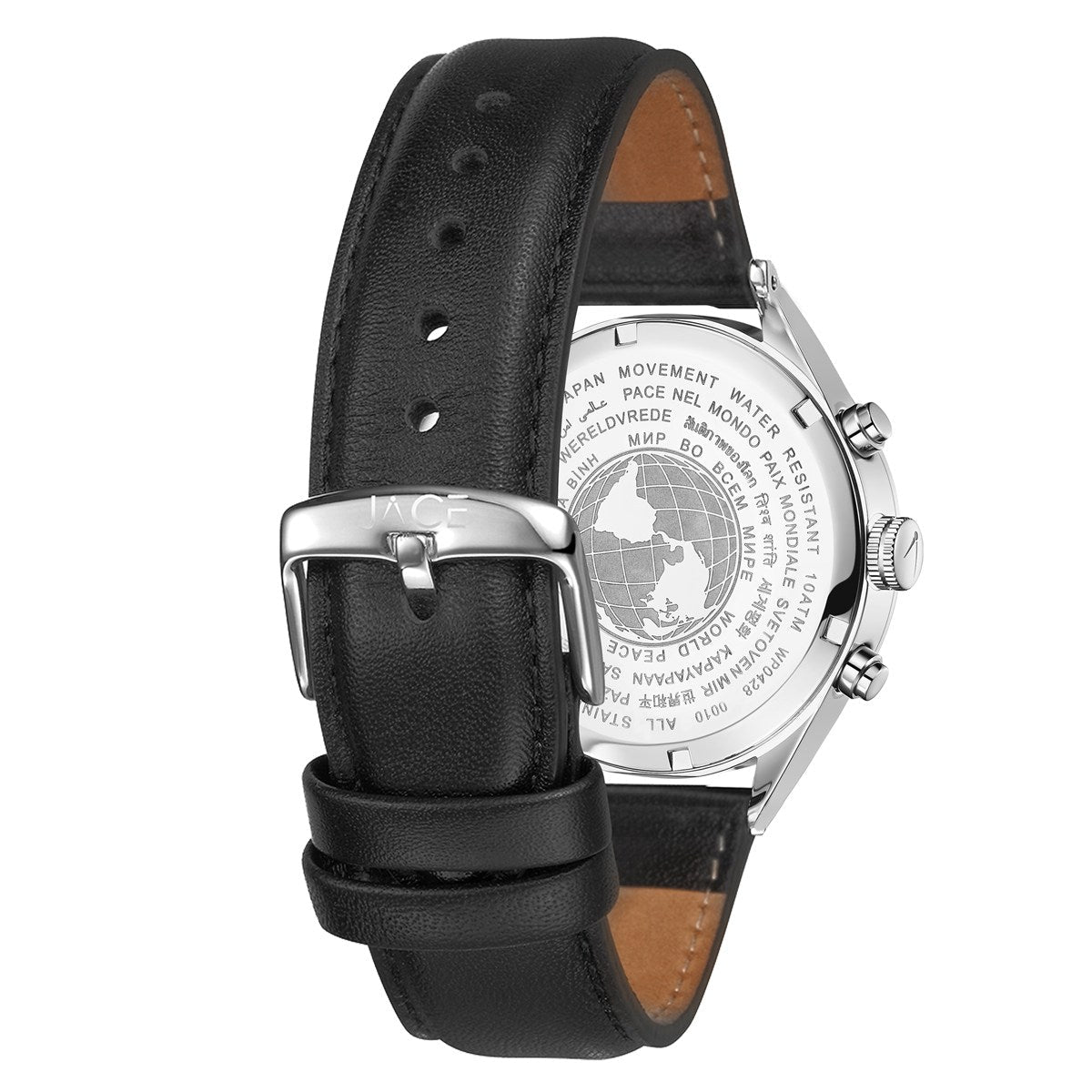 "MEXICO CITY" MEN`S LEATHER BAND CHRONOGRAPH WATCH