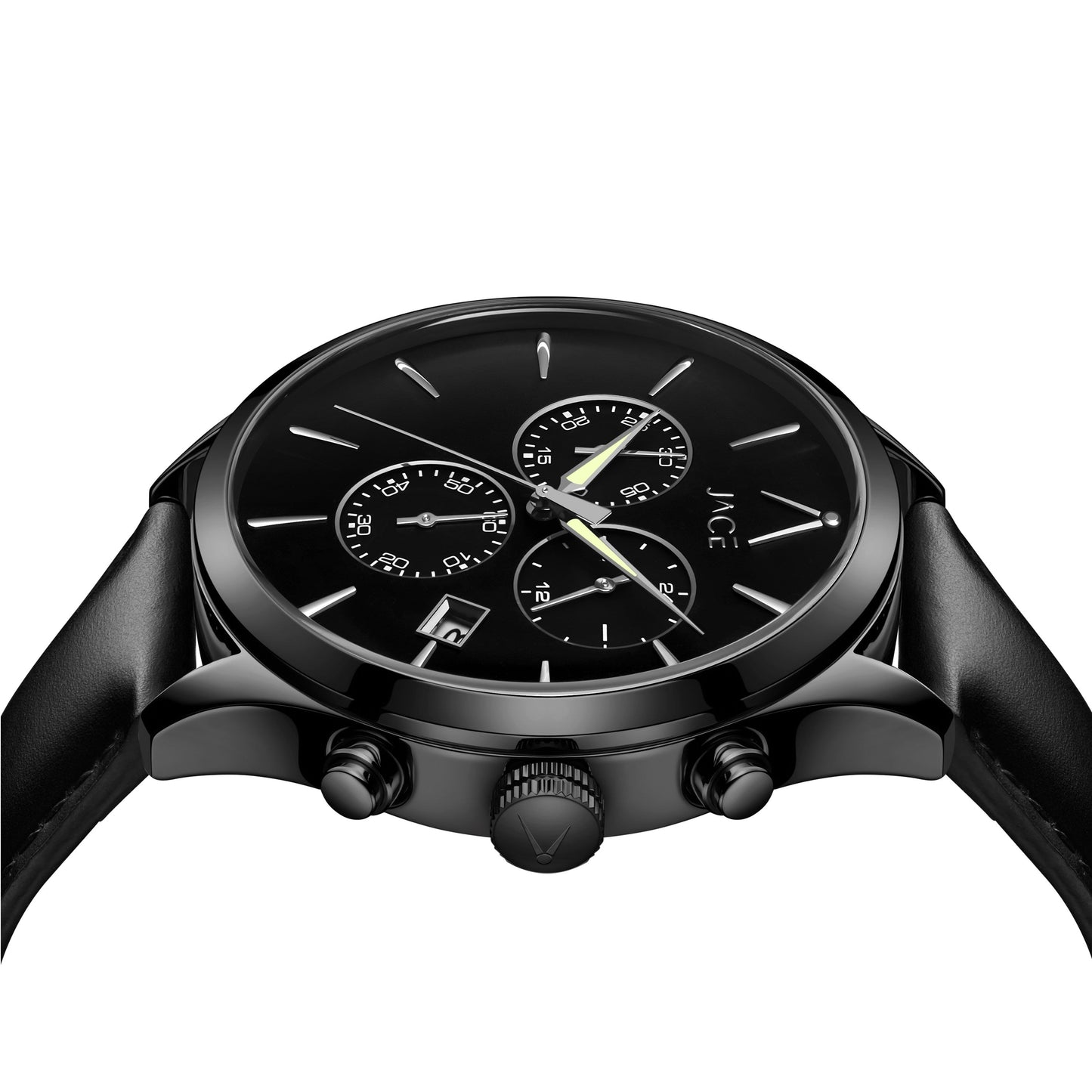 "NEW YORK" MEN`S LEATHER BAND CHRONOGRAPH WATCH