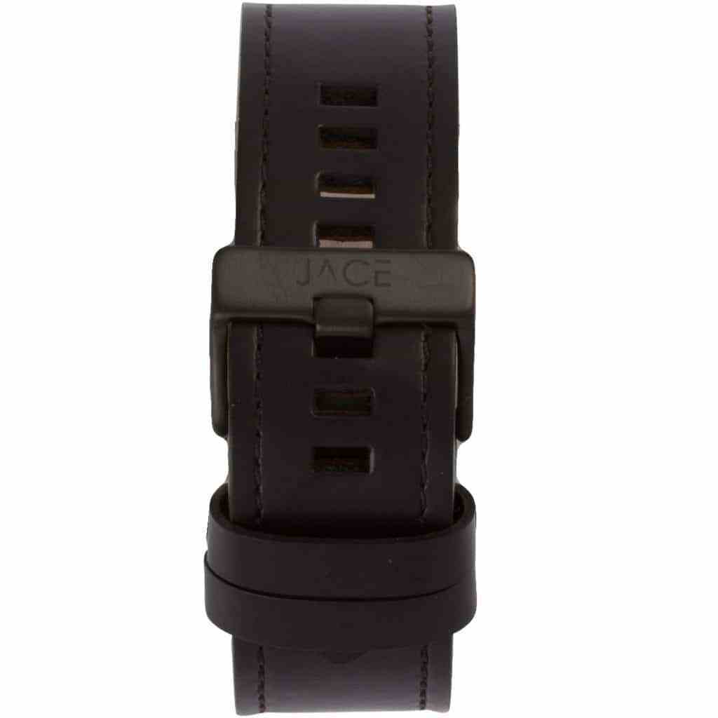 Men’s Leather Band - Black Band, Black Buckle 24MM