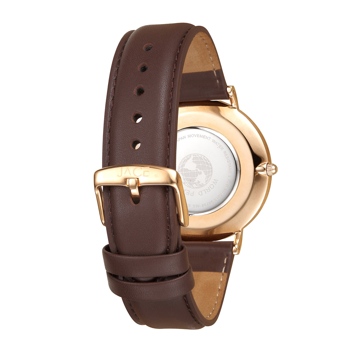 JACE - "LISBON" UNISEX LEATHER STRAP WATCH