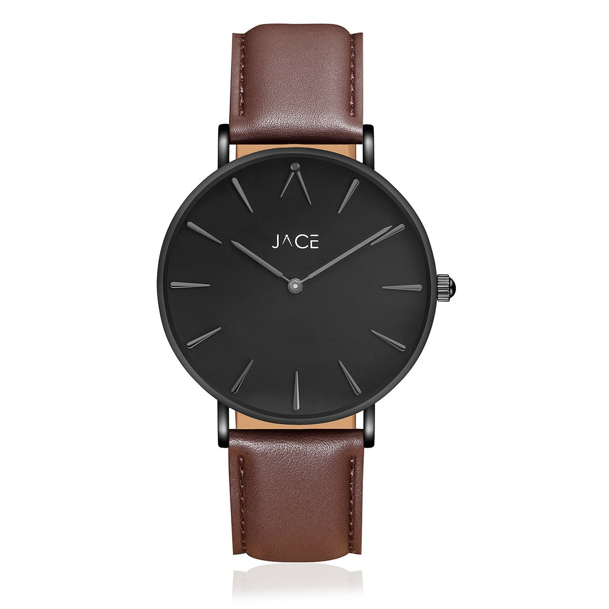 JACE - "COPENHAGEN" MEN`S LEATHER BAND WATCH