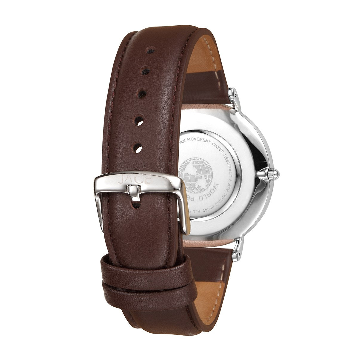 JACE - "CAIRO" MEN`S LEATHER BAND WATCH