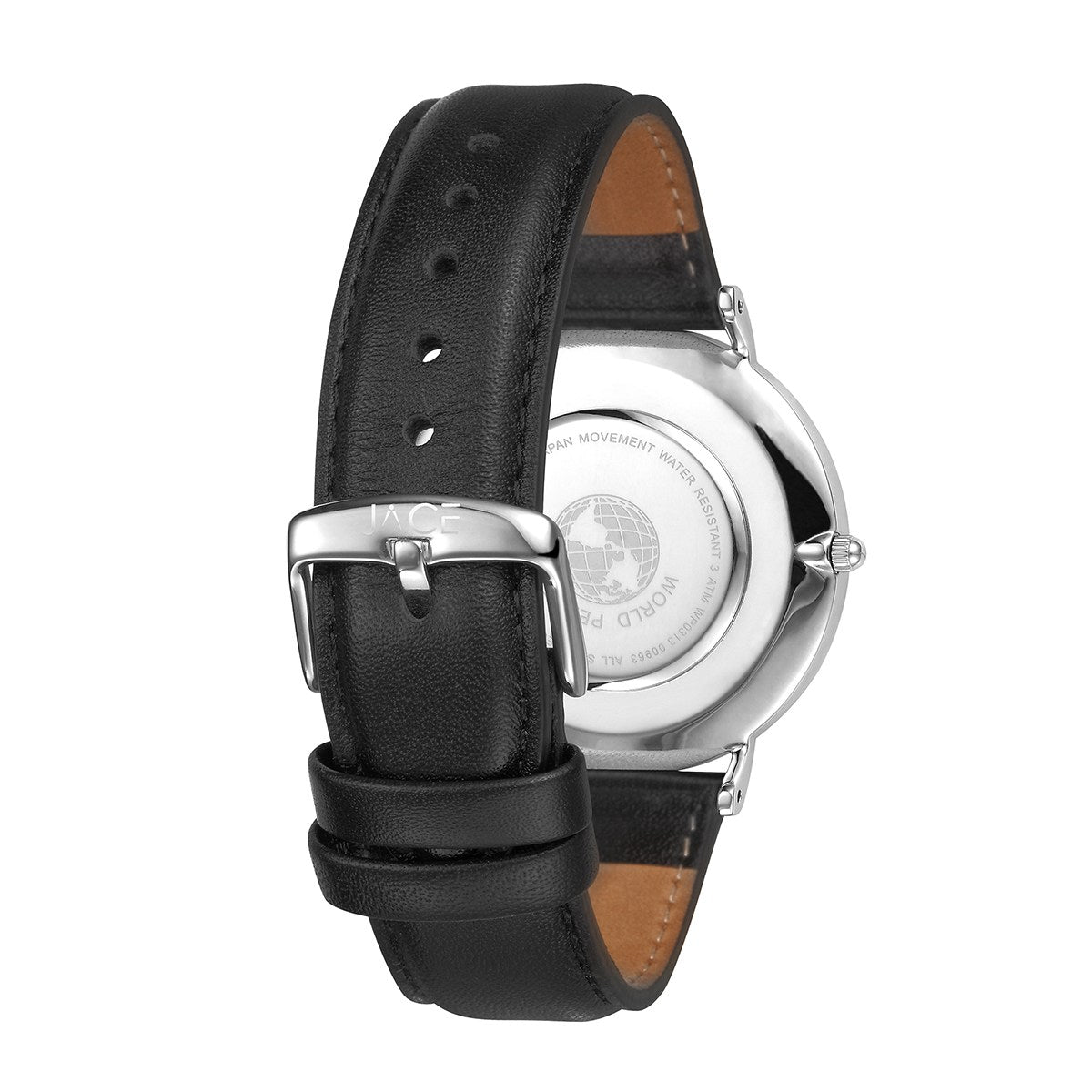 JACE - "MUNICH" MEN`S LEATHER BAND WATCH