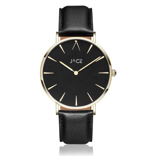 JACE - "DUBLIN" MEN`S LEATHER BAND WATCH