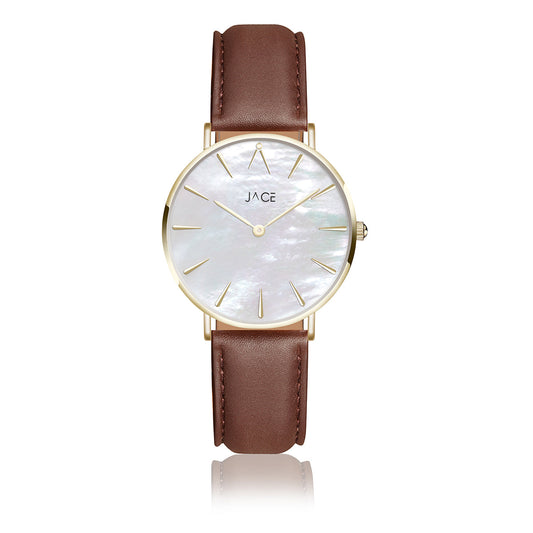 JACE - "SEYCHELLES" WOMEN`S LEATHER BAND WATCH