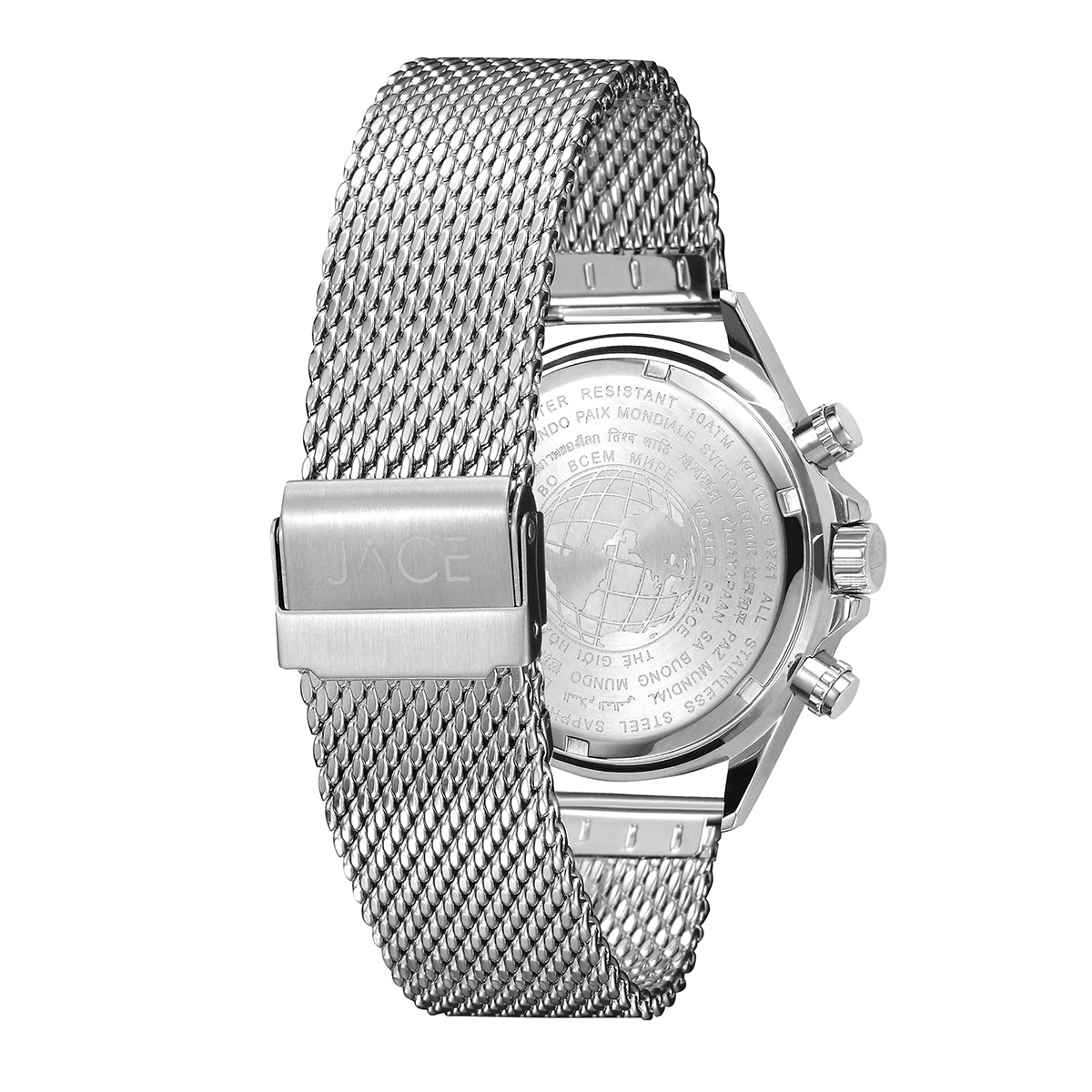 JACE - "LYON" MEN`S MESH BAND CHRONOGRAPH WATCH