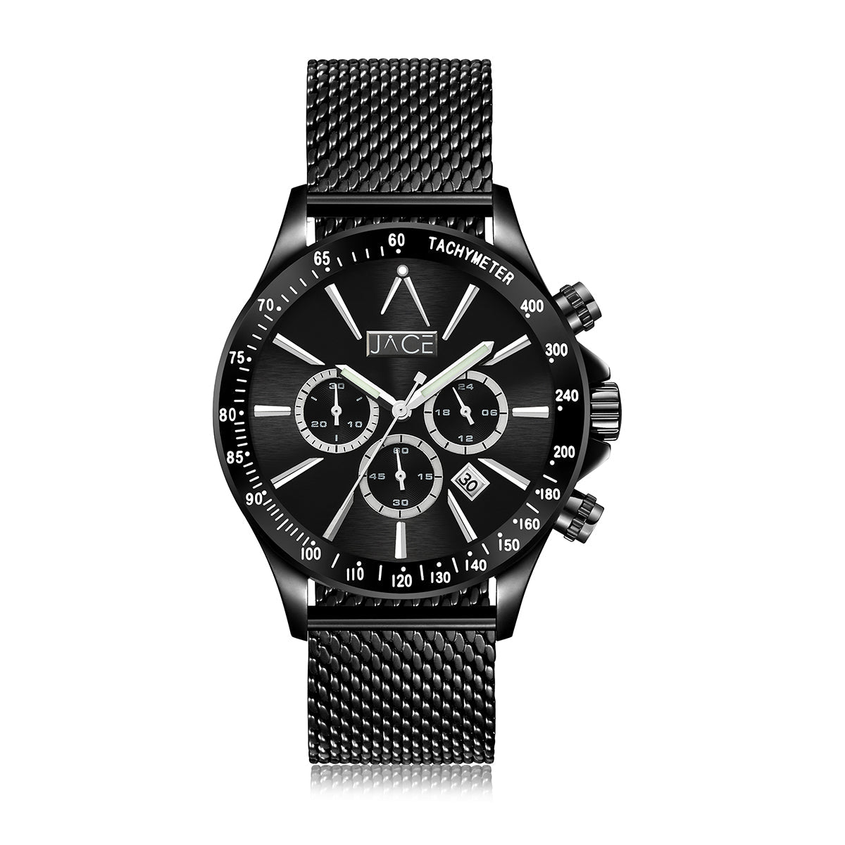 JACE - "NICOSIA" MEN`S MESH BAND CHRONOGRAPH WATCH