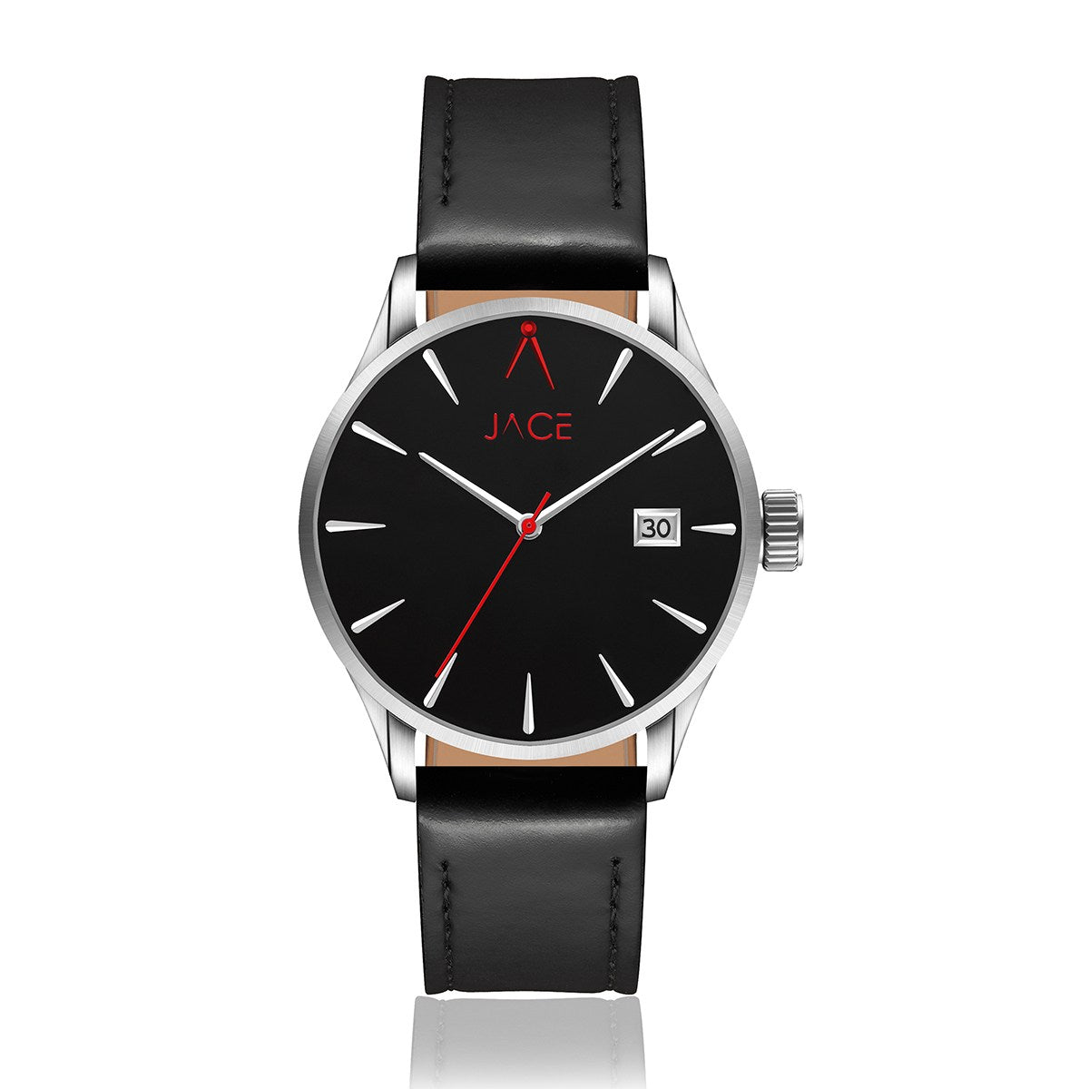 JACE - "TALLINN" MEN`S LEATHER BAND WATCH