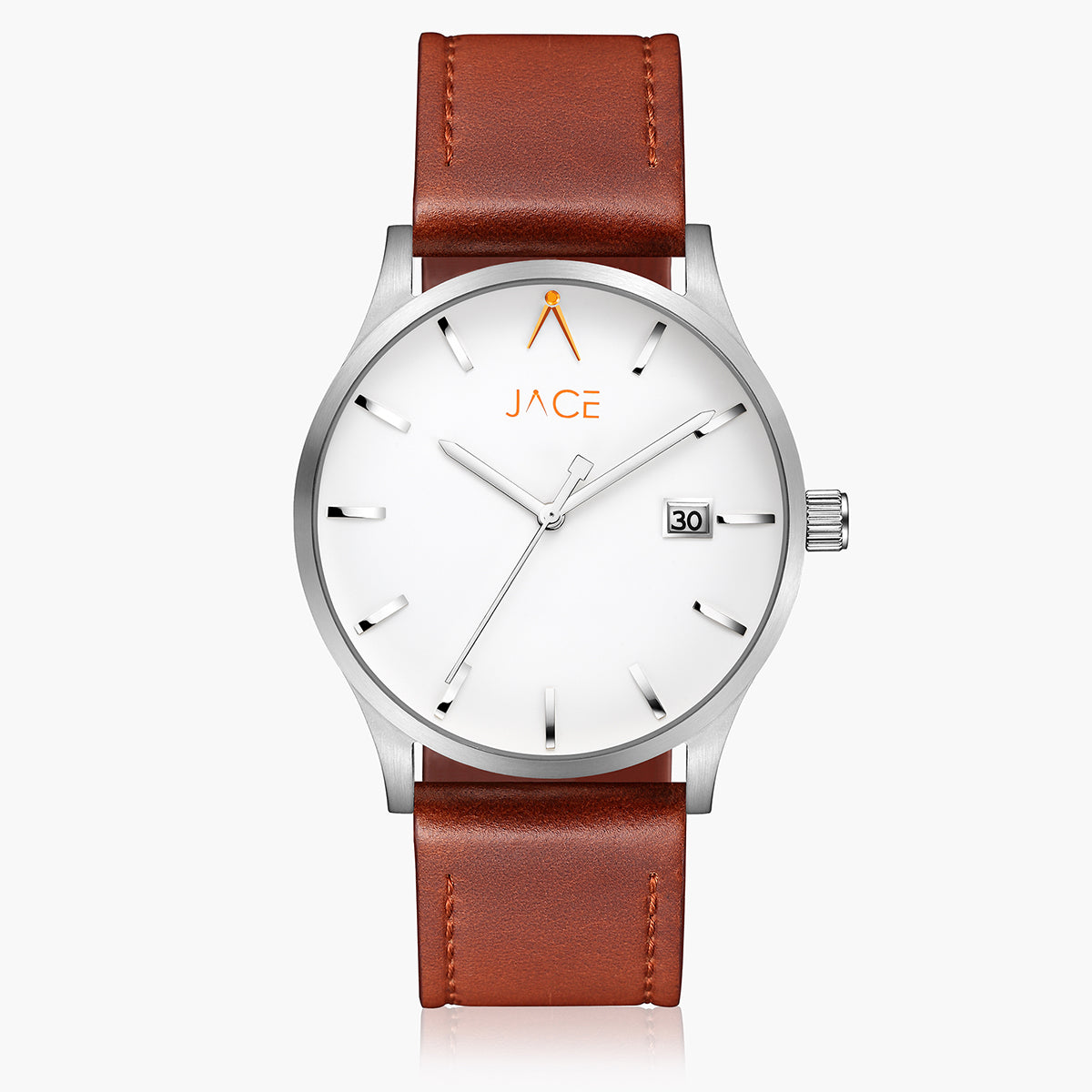 JACE - "POIPET" MEN`S LEATHER BAND WATCH