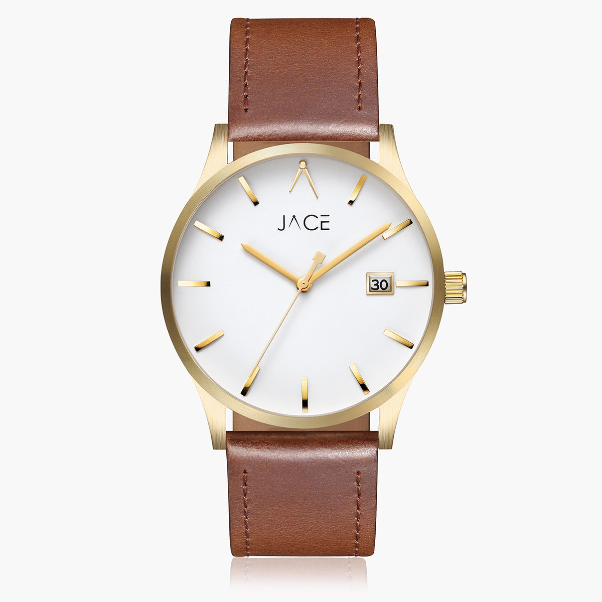 JACE - "SANTIAGO" MEN`S LEATHER BAND WATCH