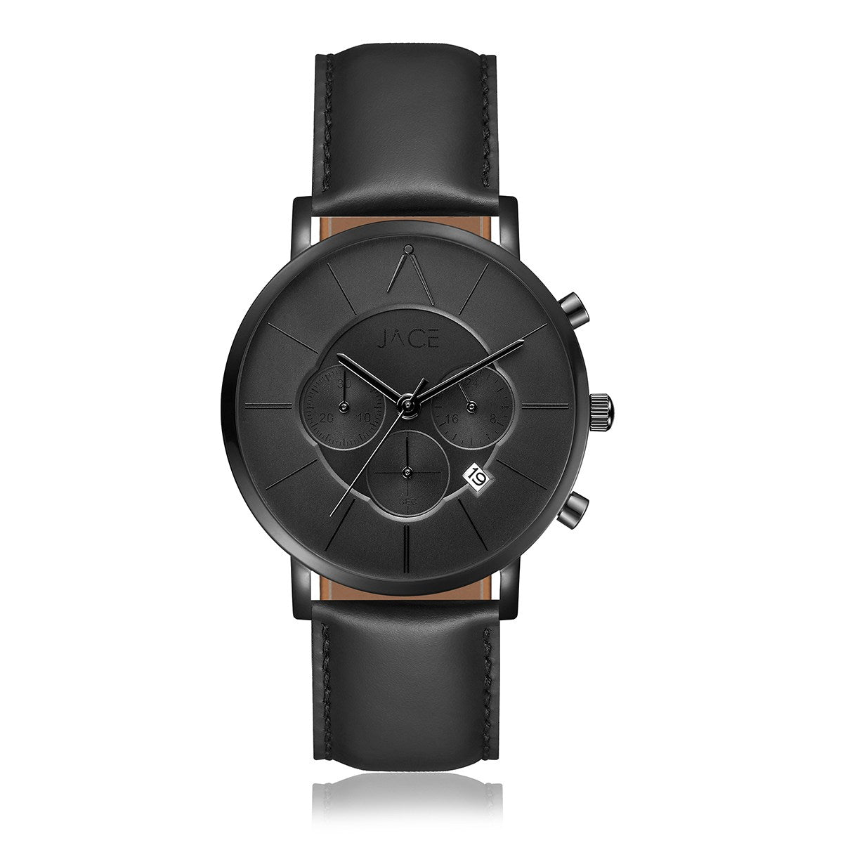 JACE - "SEOUL" MEN`S LEATHER BAND CHRONOGRAPH WATCH